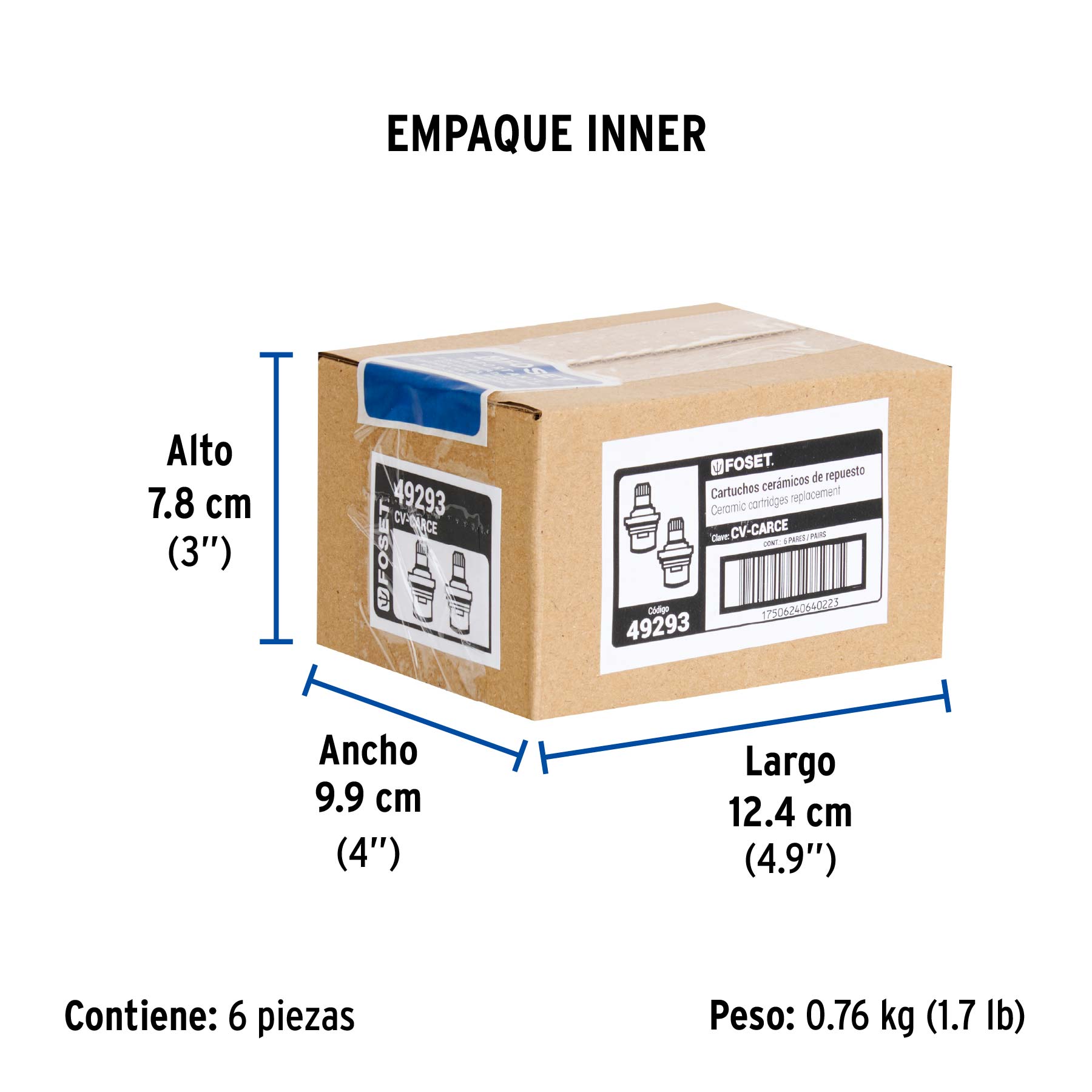 Cartucho cerámico para llaves de empotrar de PPR