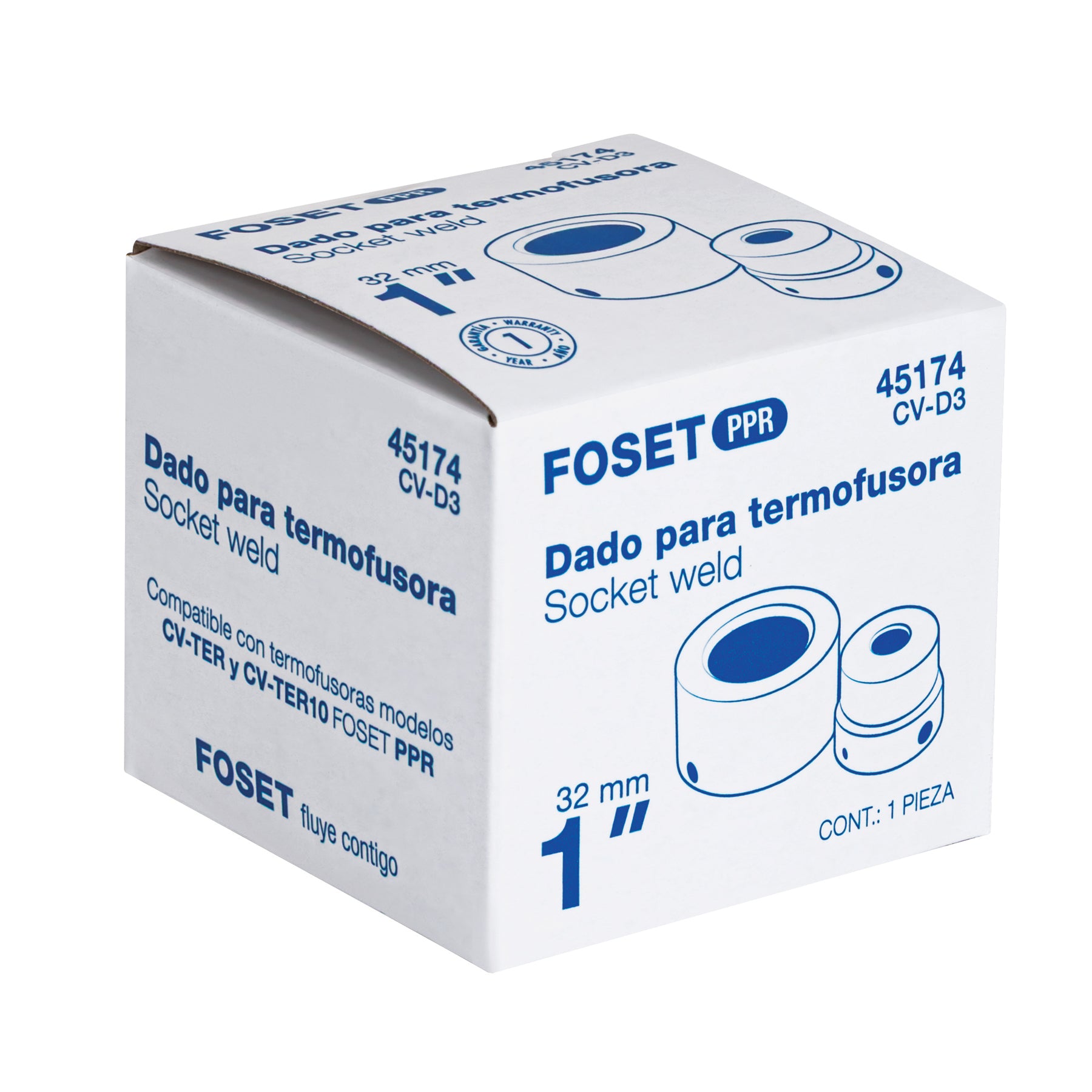 Dado para termofusora de 32 mm
