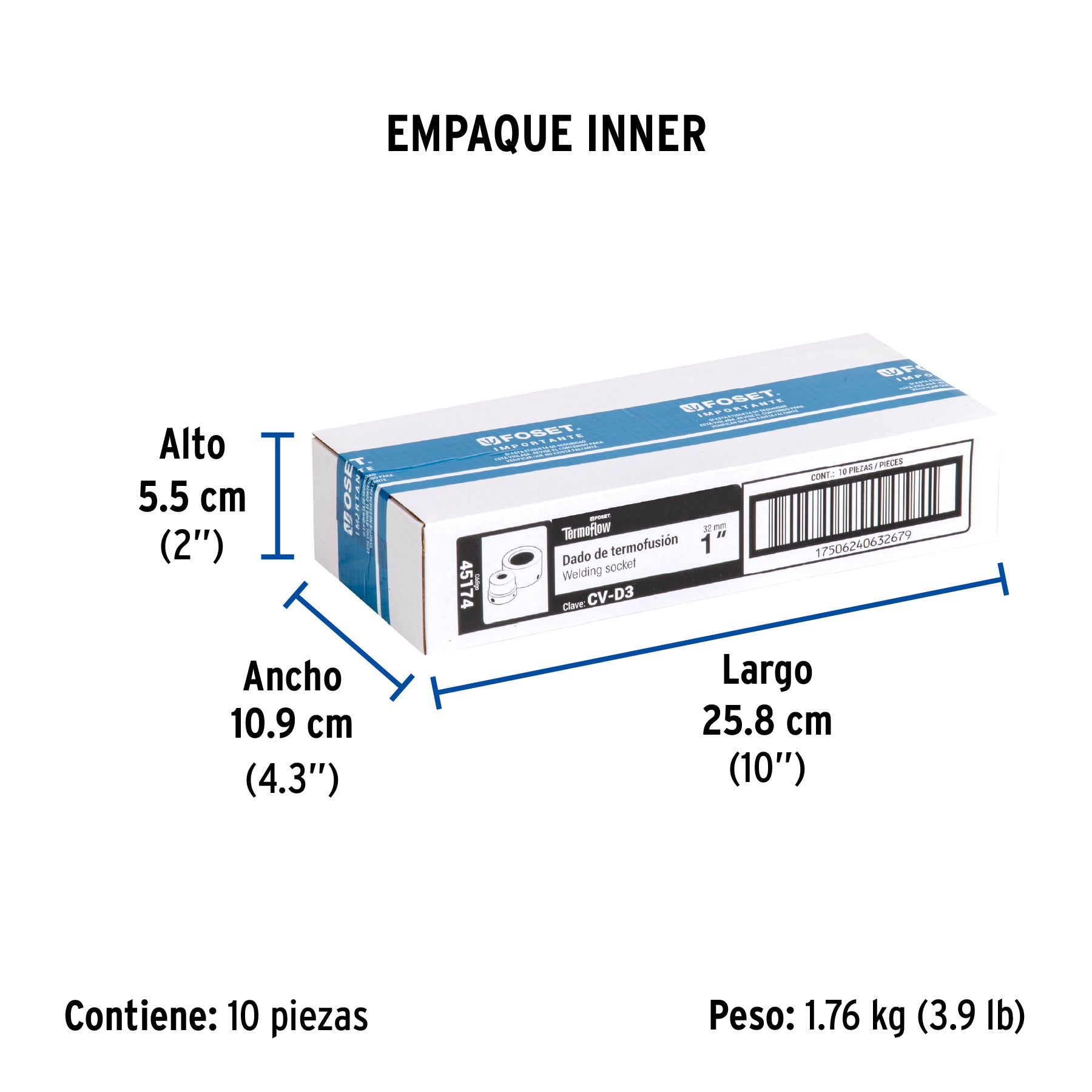 Dado para termofusora de 32 mm