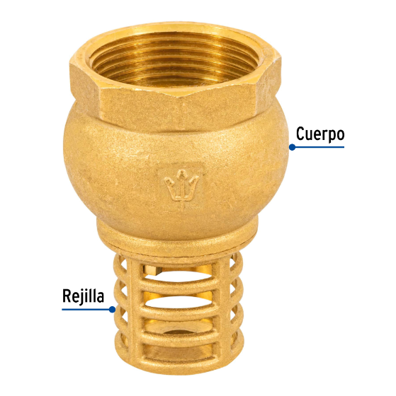 Pichancha con rejilla de latón 1-1/4"