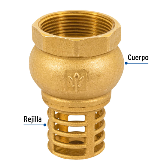Pichancha con rejilla de latón 1-1/2"