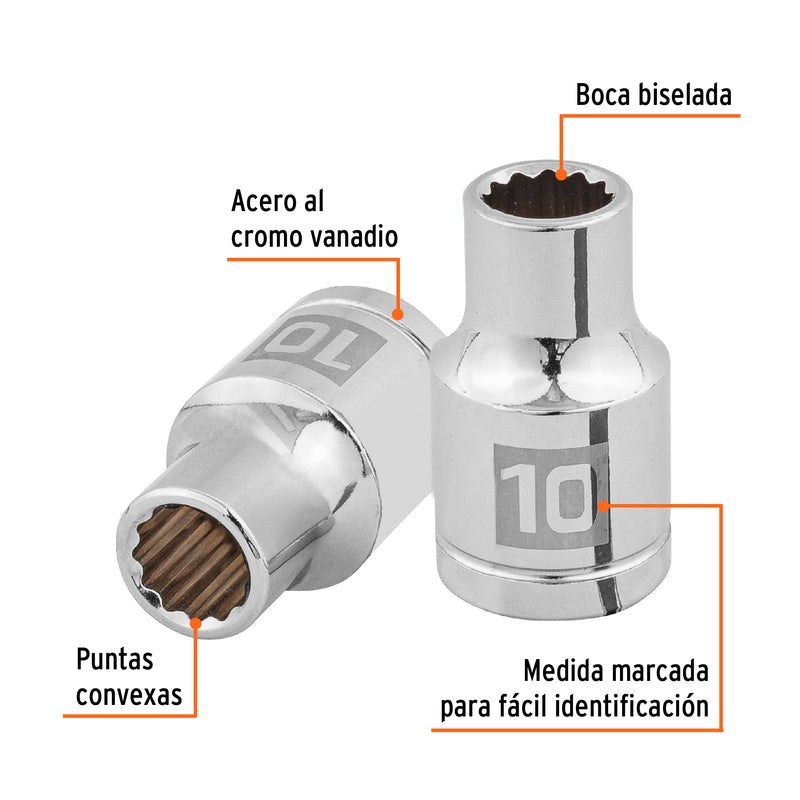 Dado de 12 puntas, cuadro 1/2" de 10mm