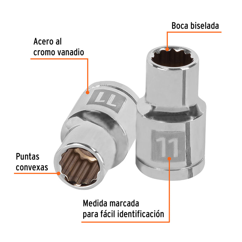 Dado de 12 puntas, cuadro 1/2" de 11mm