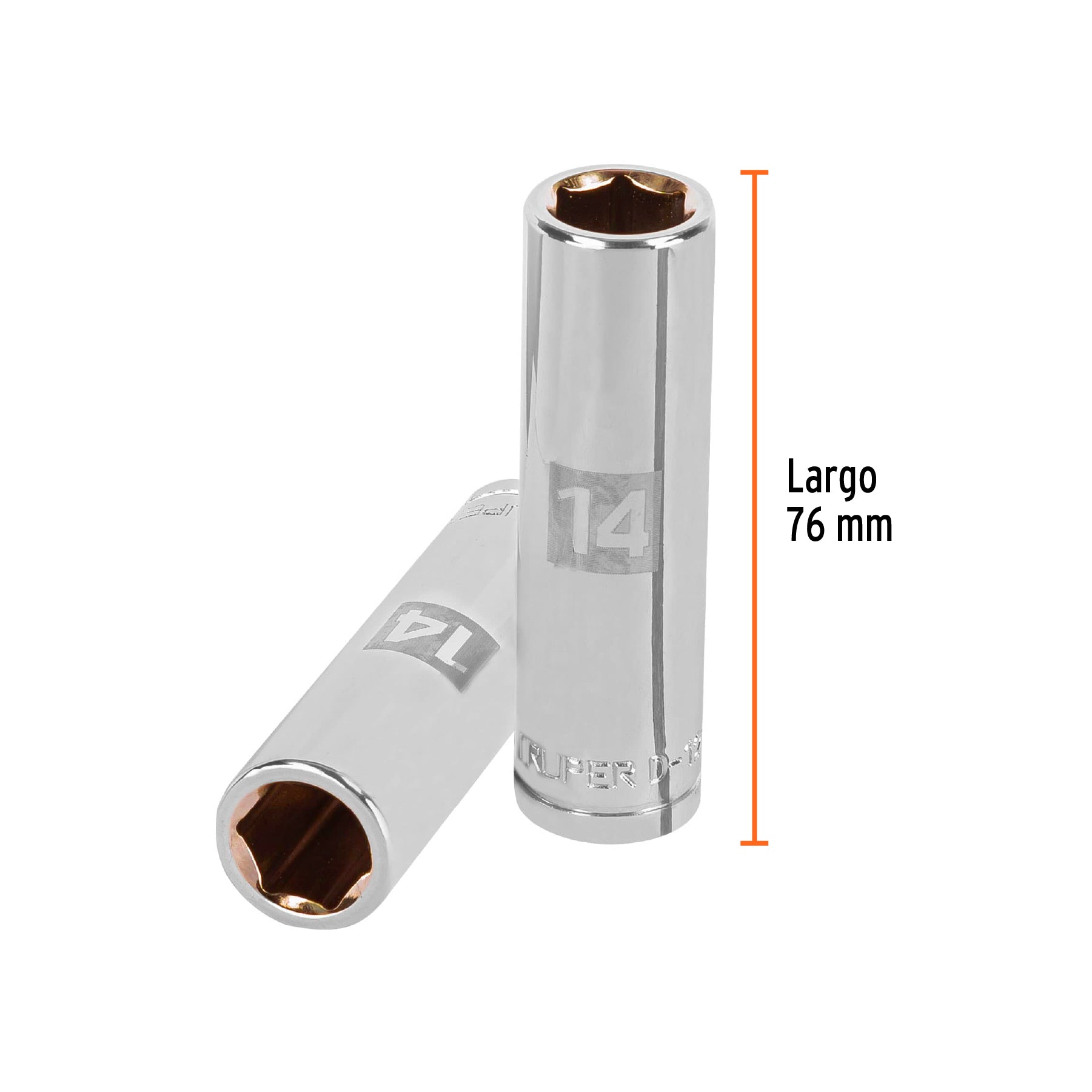 Dado de 6 puntas, cuadro 1/2" de 14mm..