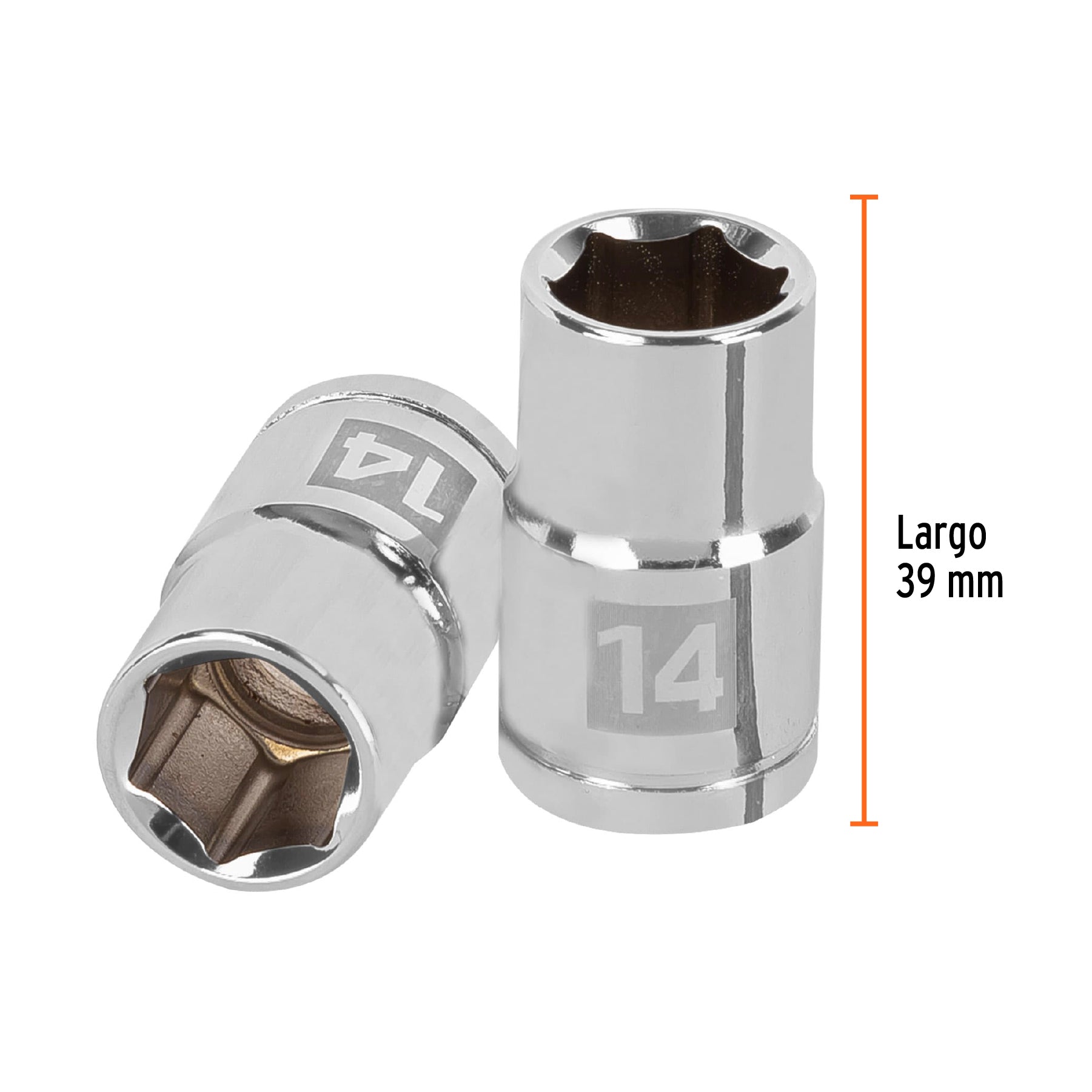 Dado de 6 puntas, cuadro 1/2" de 14mm