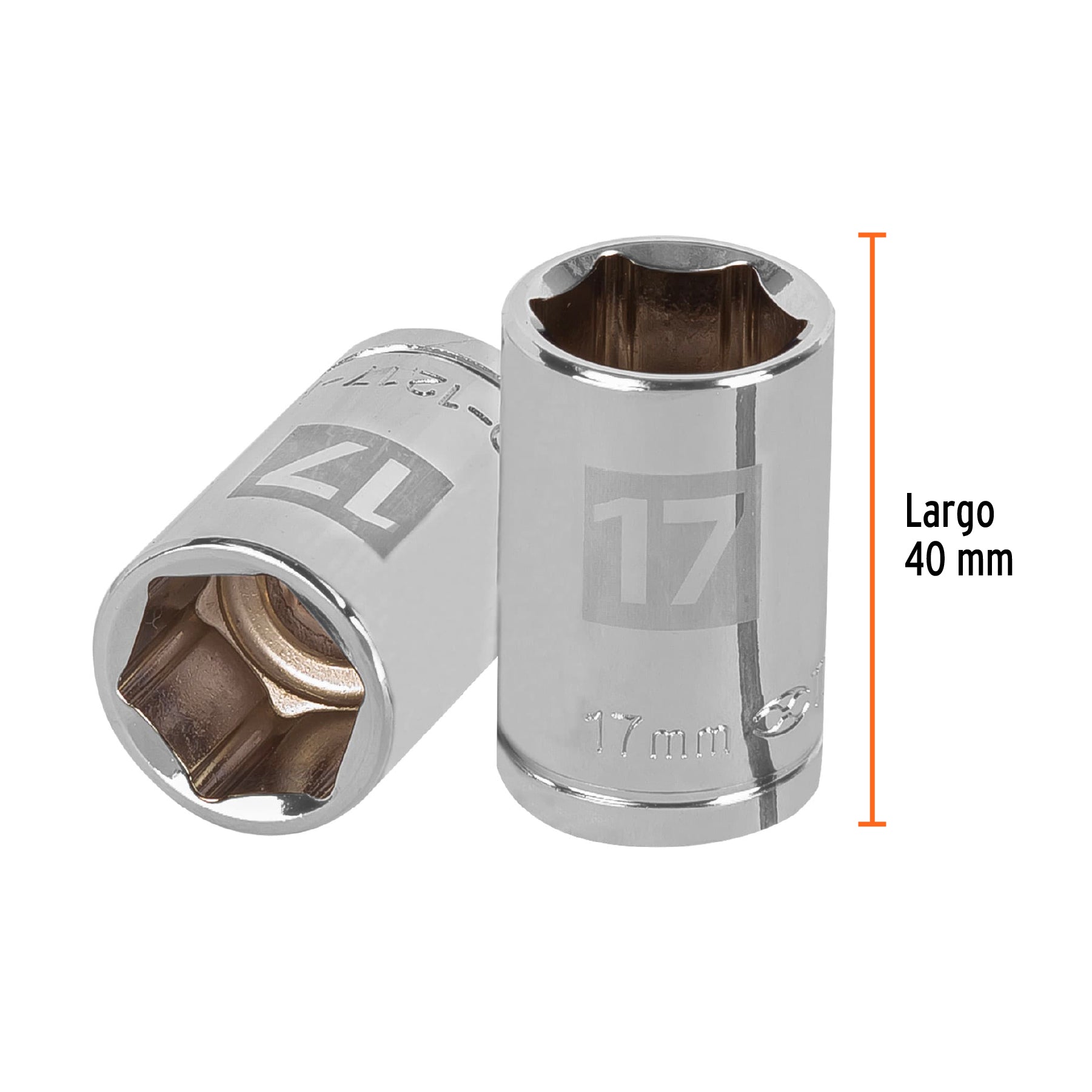Dado de 6 puntas, cuadro 1/2" de 17mm
