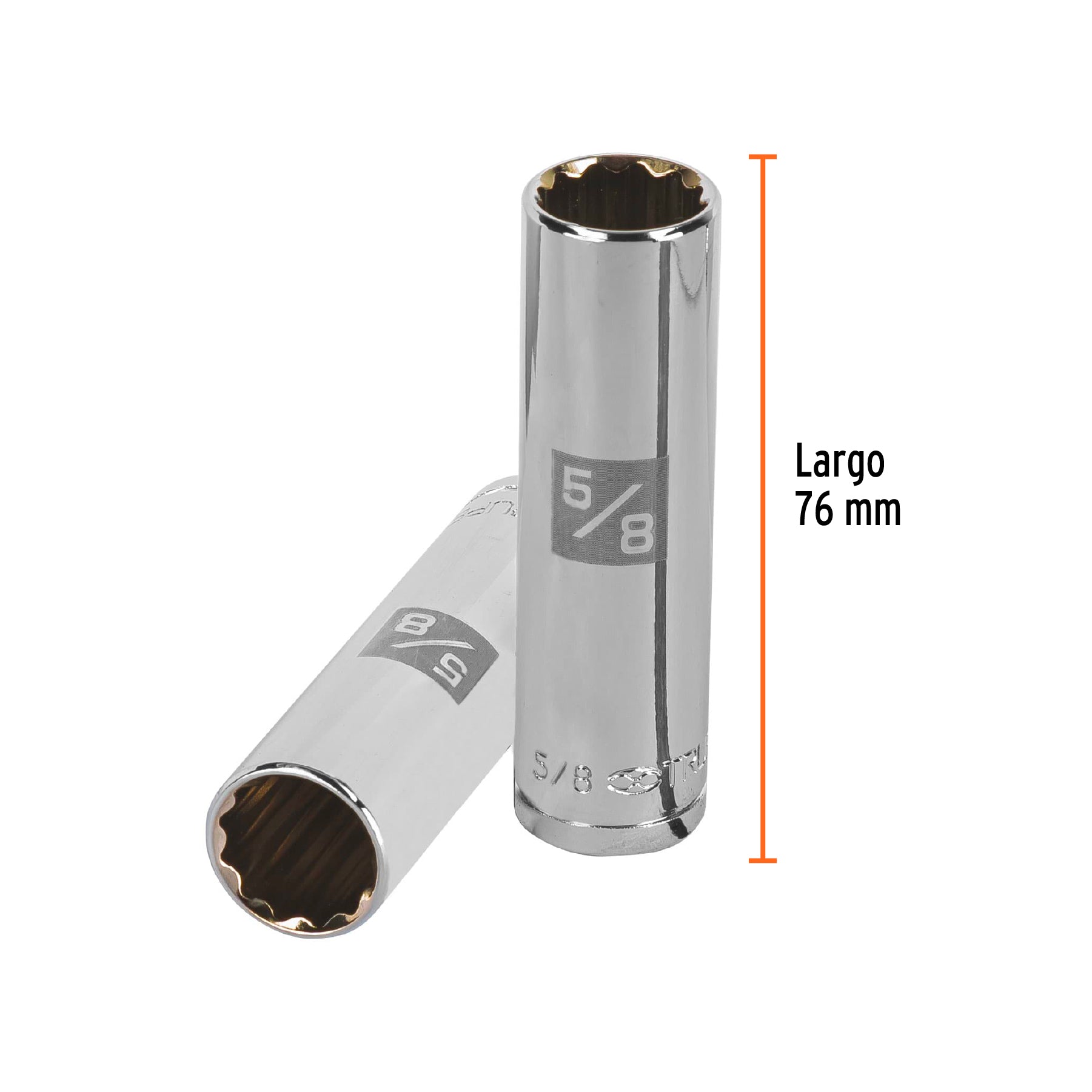 Dado de 12 puntas, largo, cuadro 1/2" de 5/8"