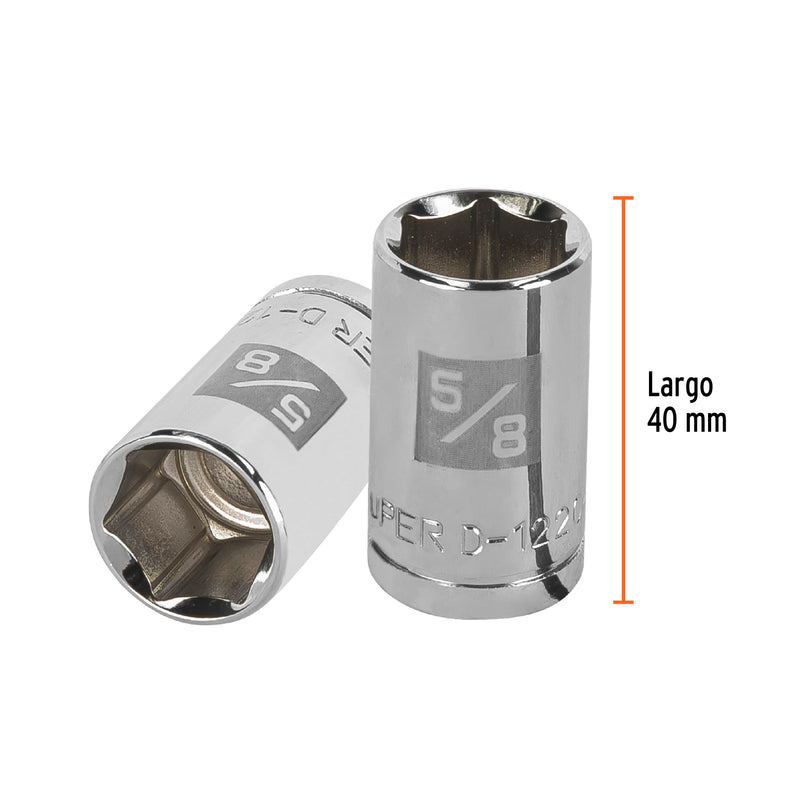 Dado de 6 puntas, cuadro 1/2" de 5/8"