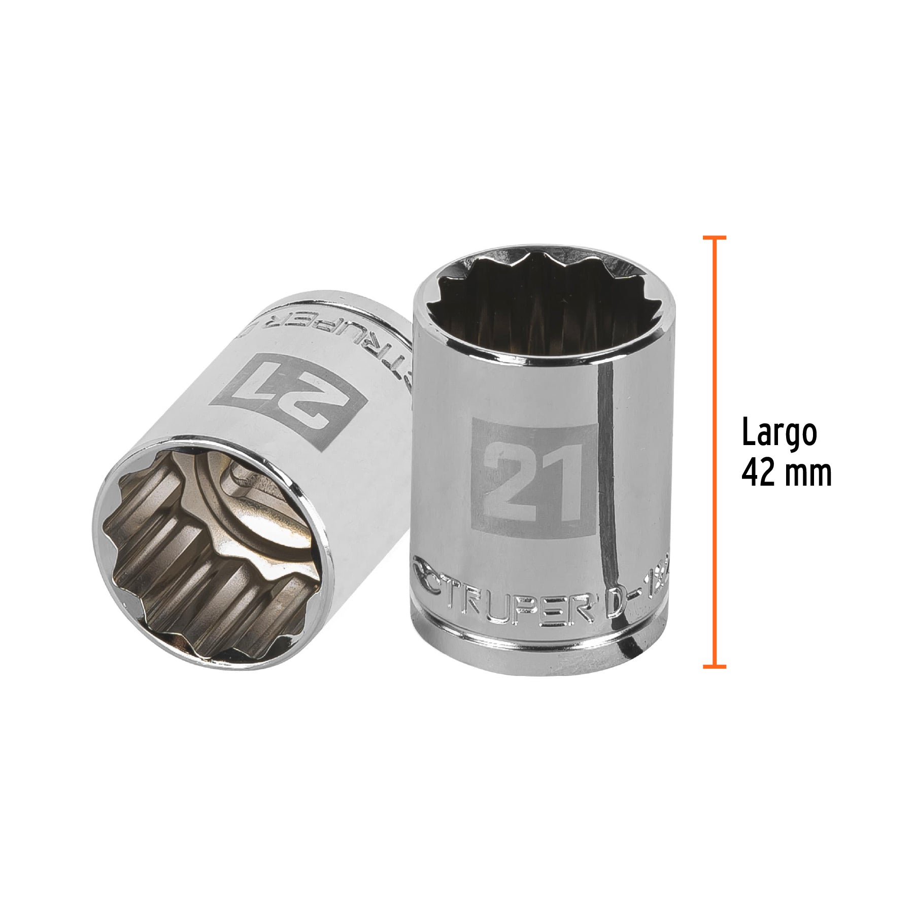 Dado de 12 puntas, cuadro 1/2" de 21mm