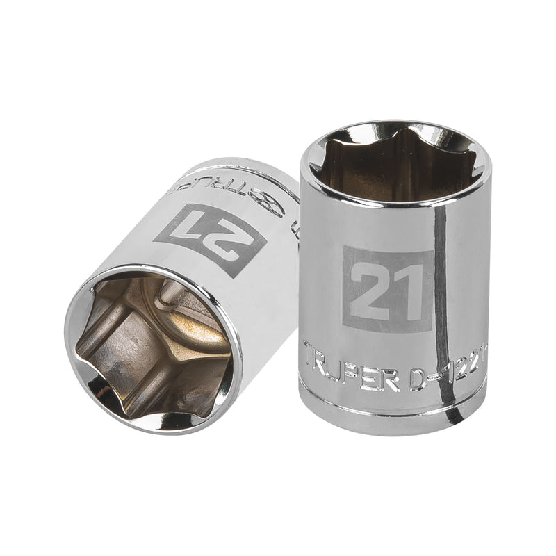 Dado de 6 puntas, cuadro 1/2" de 21mm