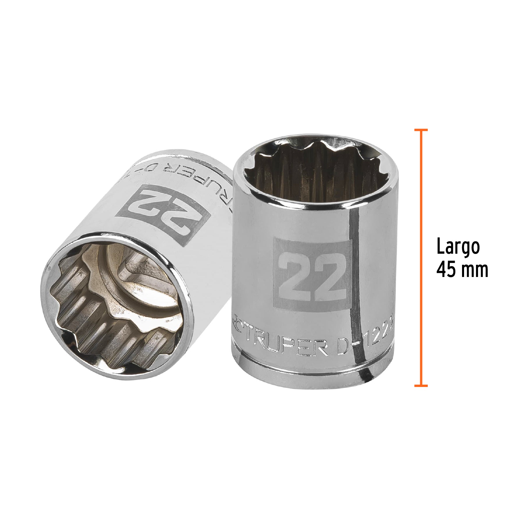 Dado de 12 puntas, cuadro 1/2" de 22mm