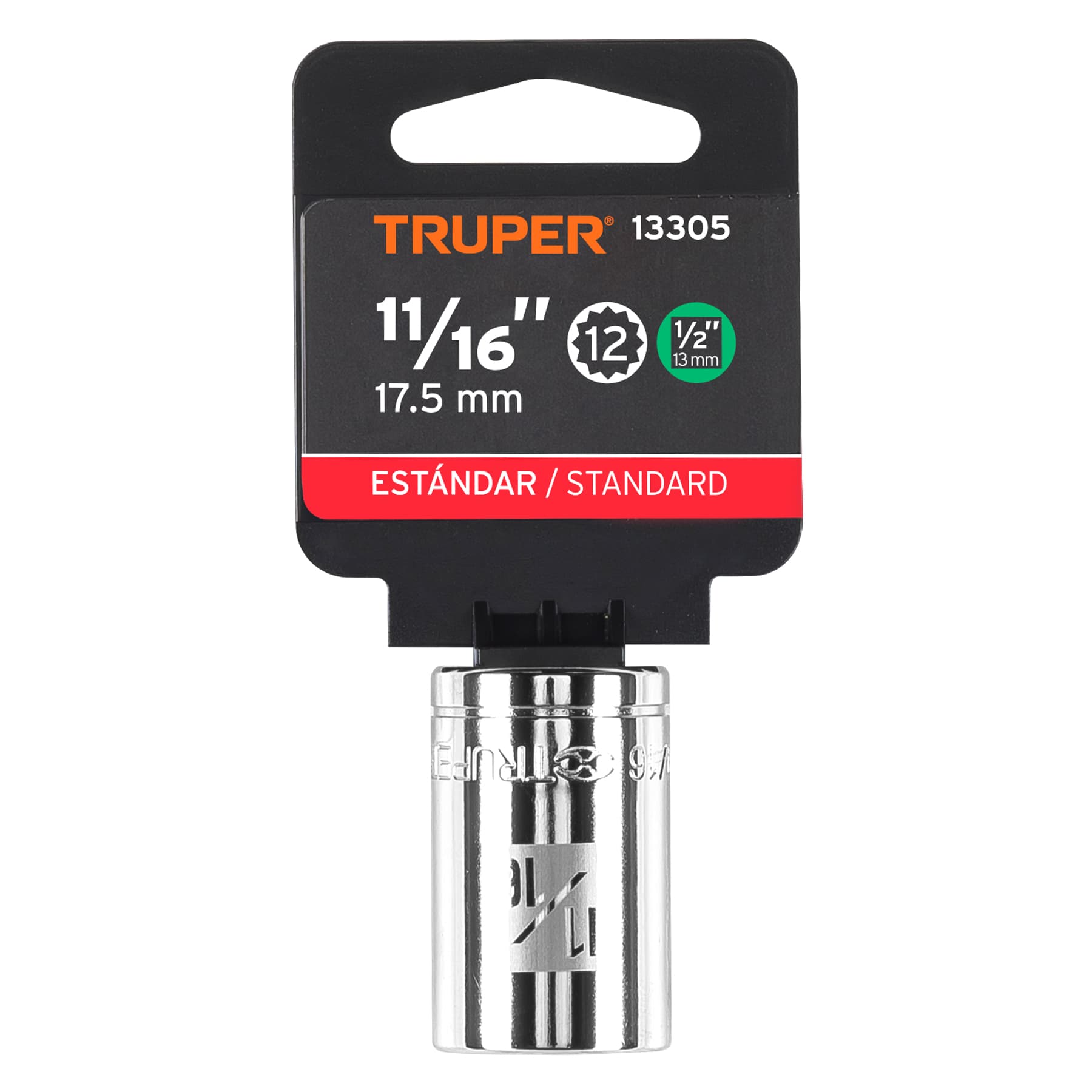 Dado de 12 puntas, cuadro 1/2" de 11/16"
