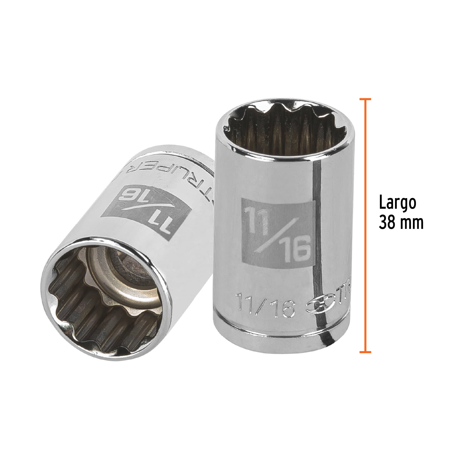 Dado de 12 puntas, cuadro 1/2" de 11/16"