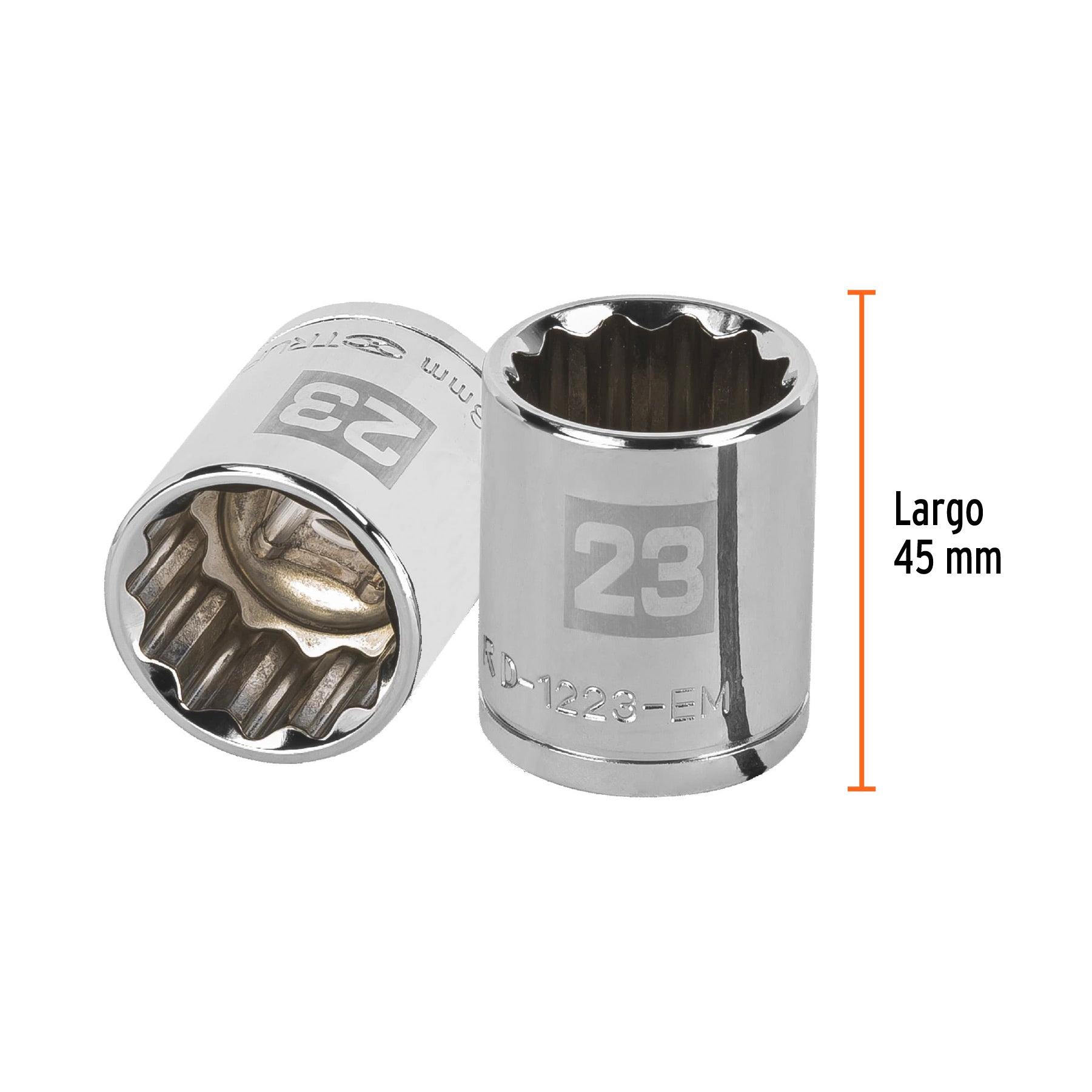 Dado de 12 puntas, cuadro 1/2" de 23mm