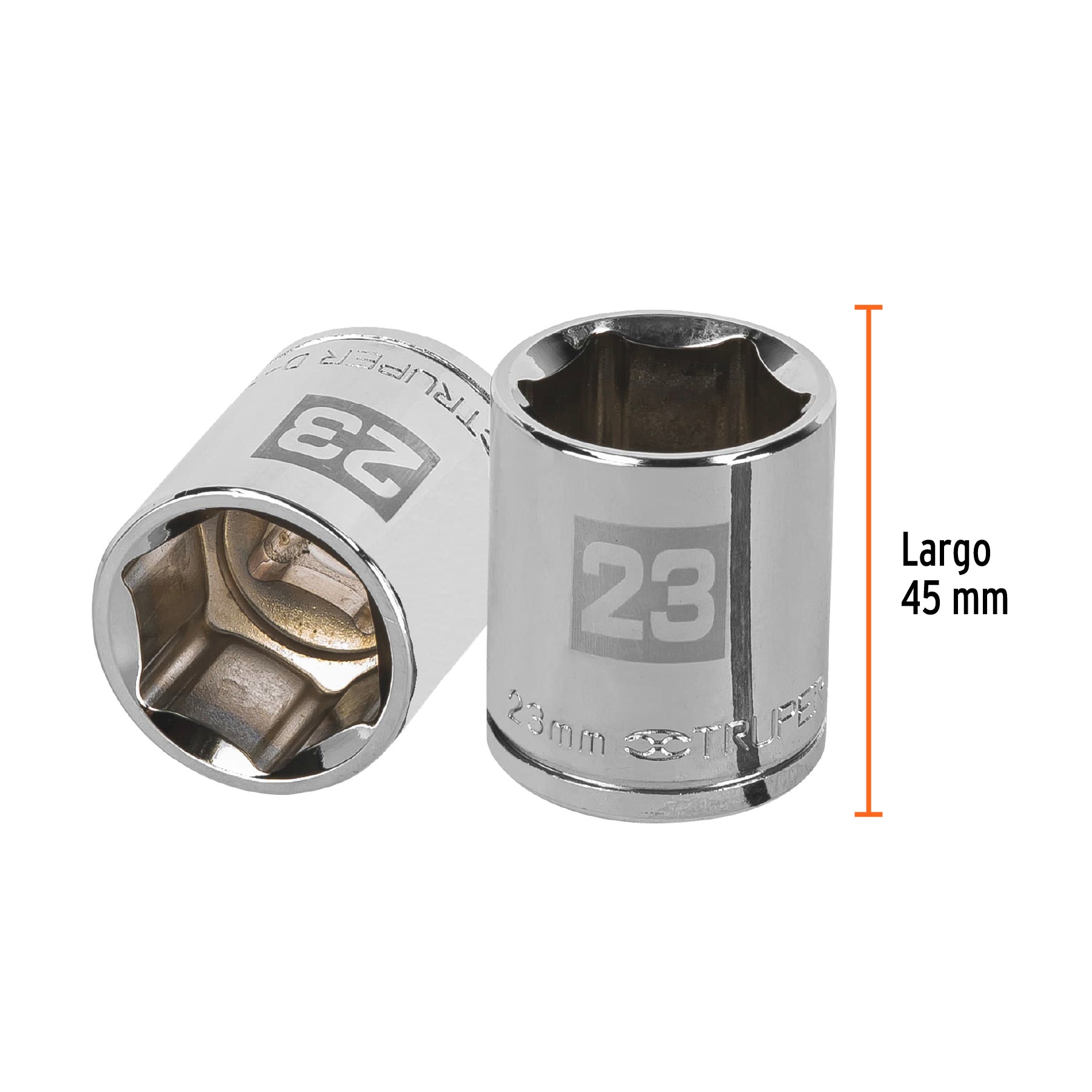Dado de 6 puntas, cuadro 1/2" de 23mm