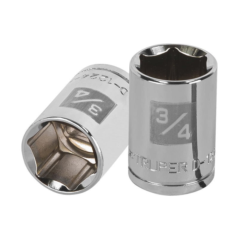 Dado de 6 puntas, cuadro 1/2" de 3/4"