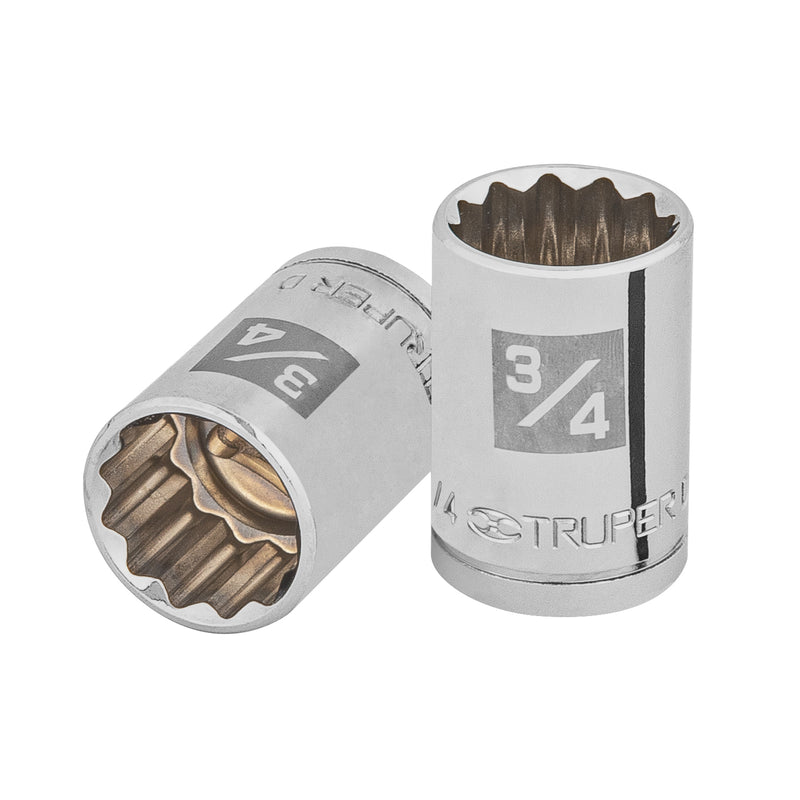 Dado de 12 puntas, cuadro 1/2" de 3/4"