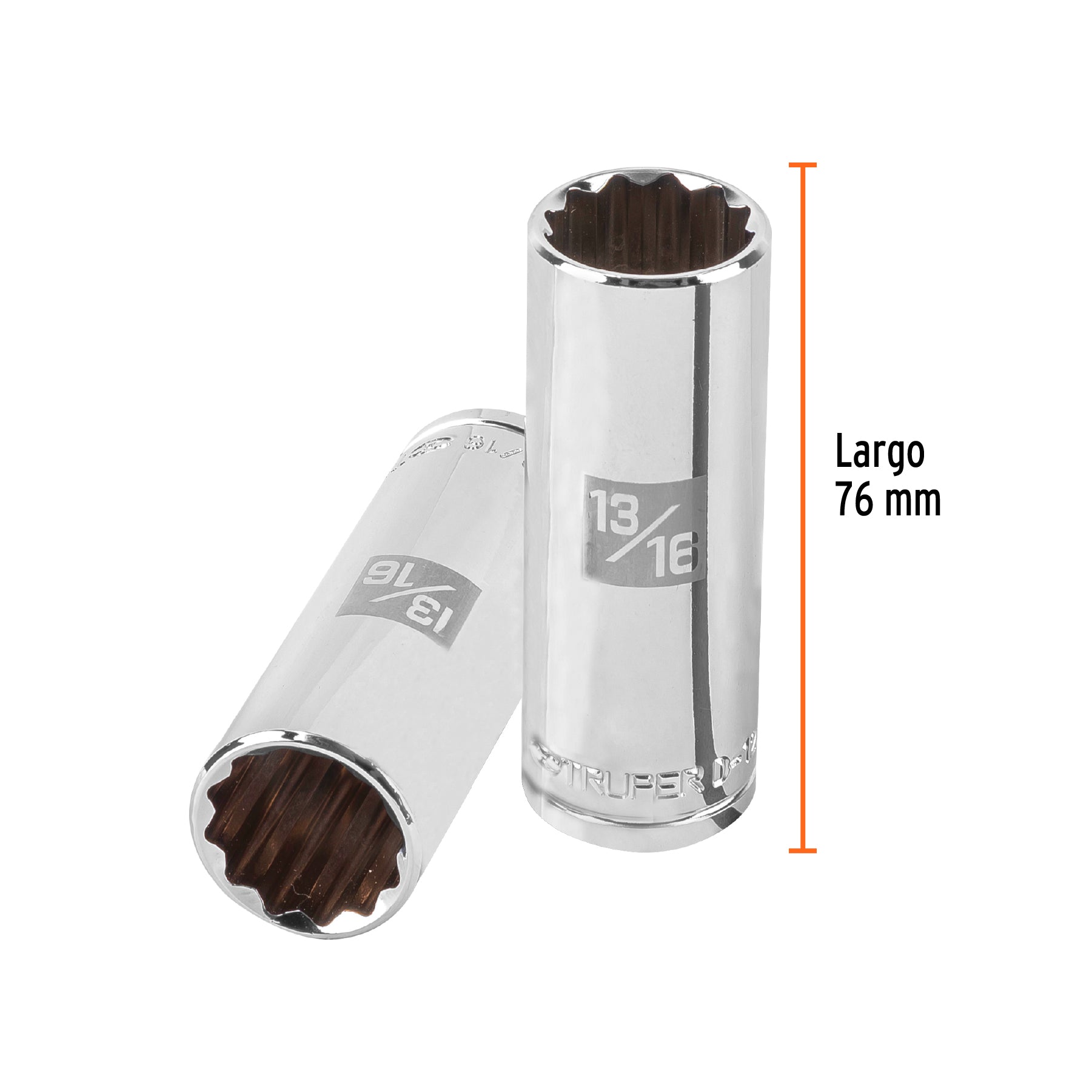 Dado de 12 puntas, largo, cuadro 1/2" de 13/16"