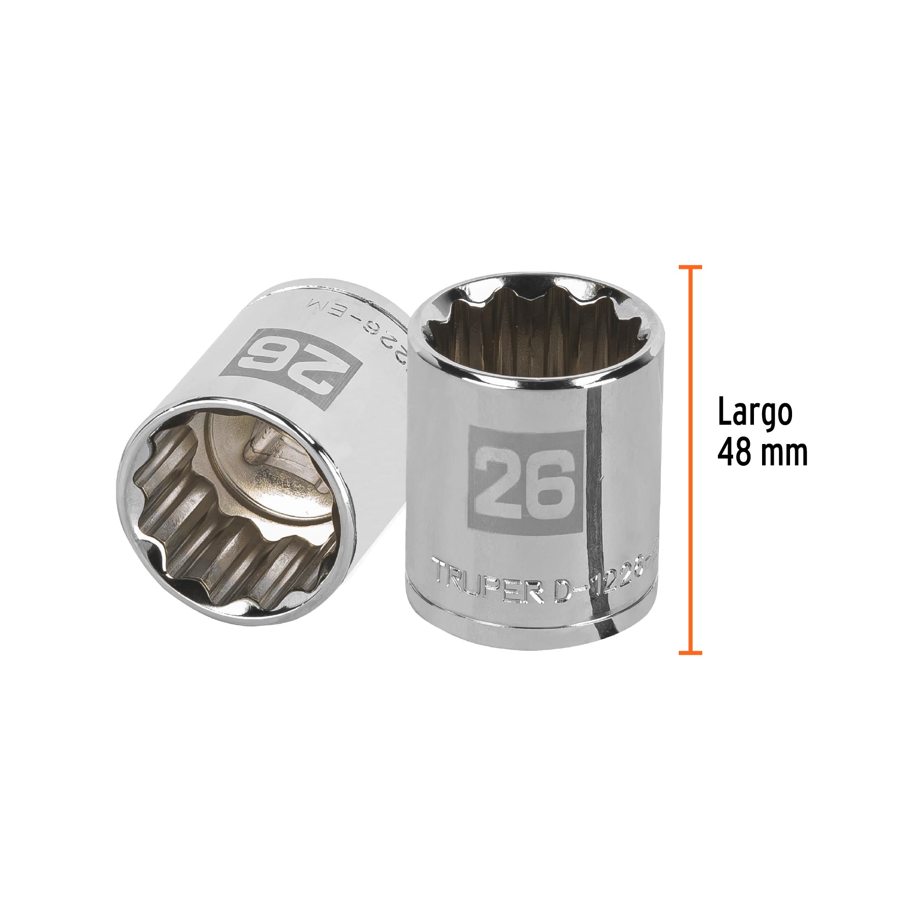 Dado de 12 puntas, cuadro 1/2" de 26mm
