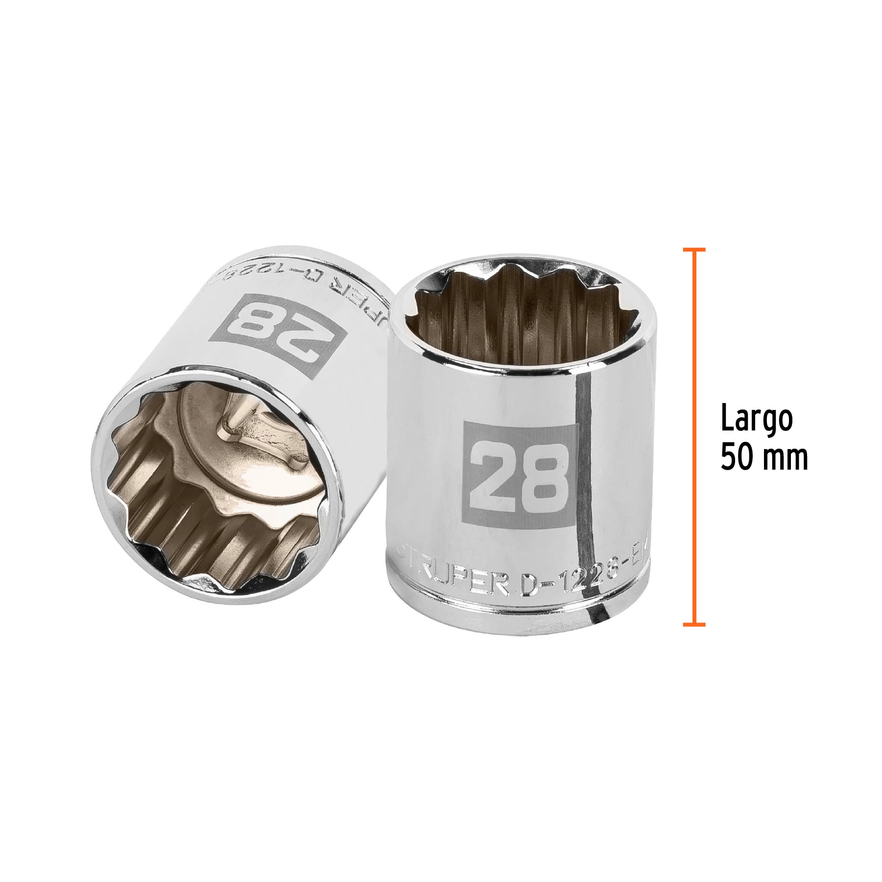 Dado de 12 puntas, cuadro 1/2" de 28mm