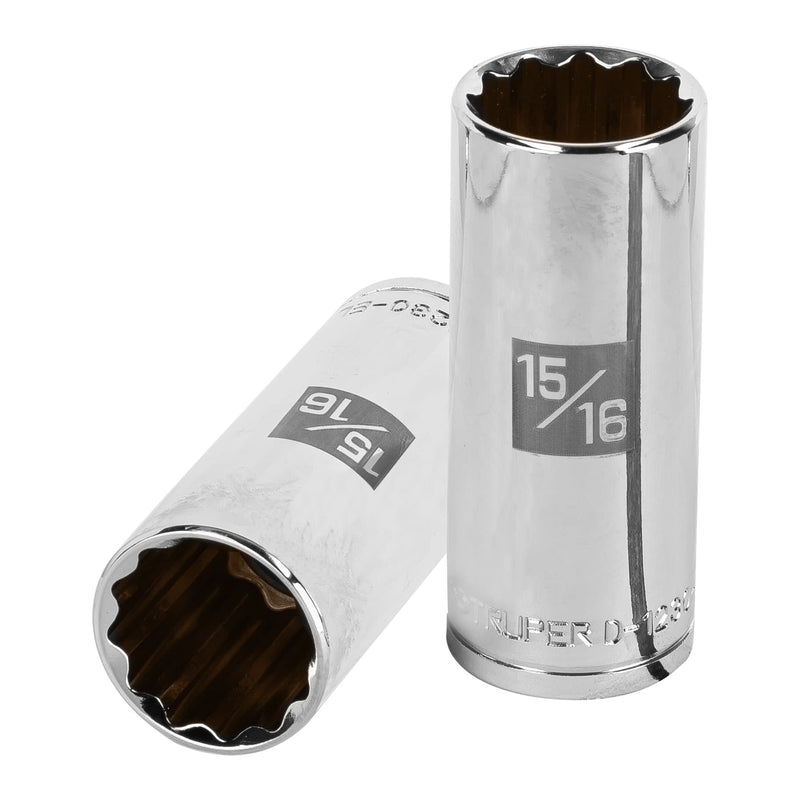 Dado de 12 puntas, largo, cuadro 1/2" de 15/16"
