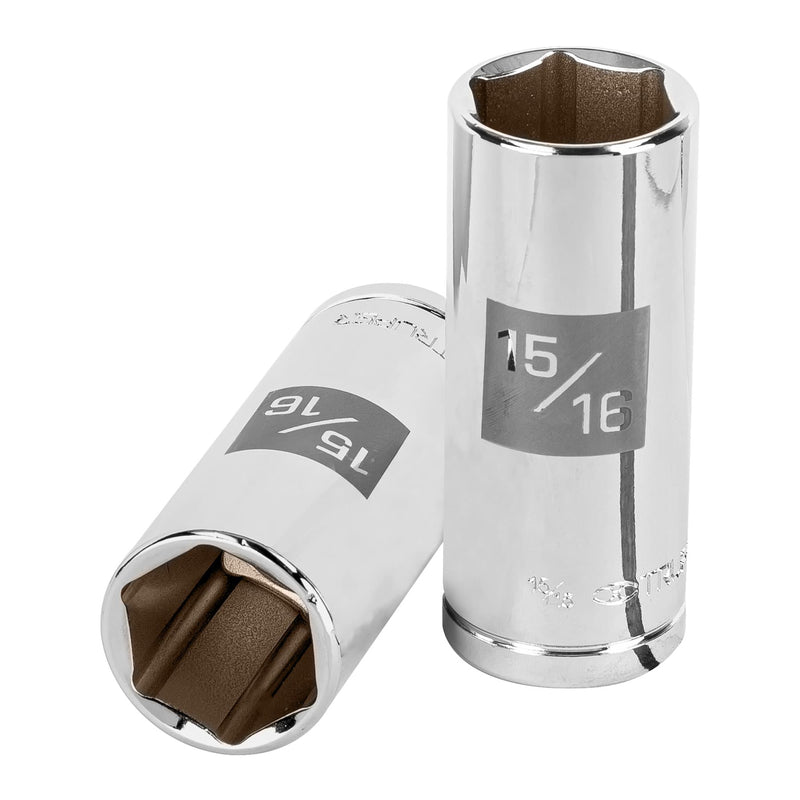 Dado de 6 puntas, largo, cuadro 1/2" de 15/16"