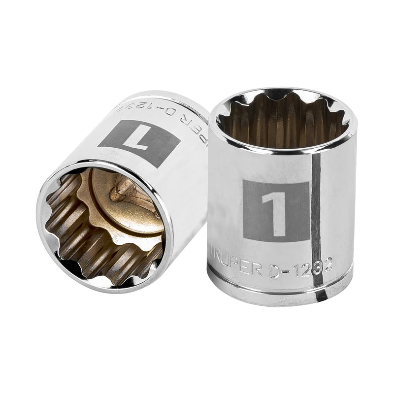 Dado de 12 puntas, cuadro 1/2" de 1"