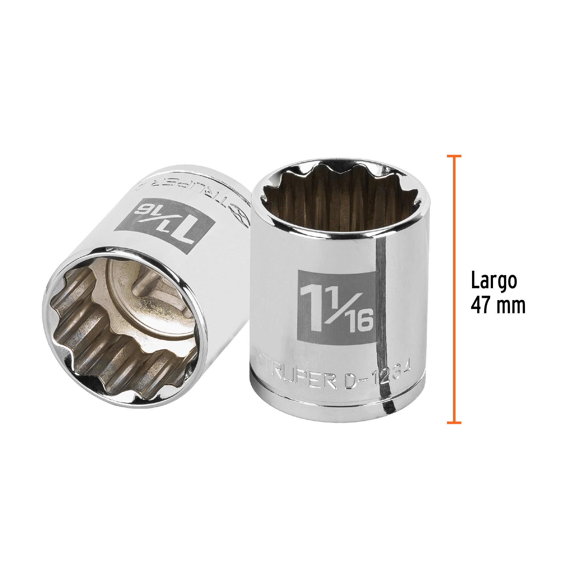 Dado de 12 puntas, cuadro 1/2" de 1-1/16"