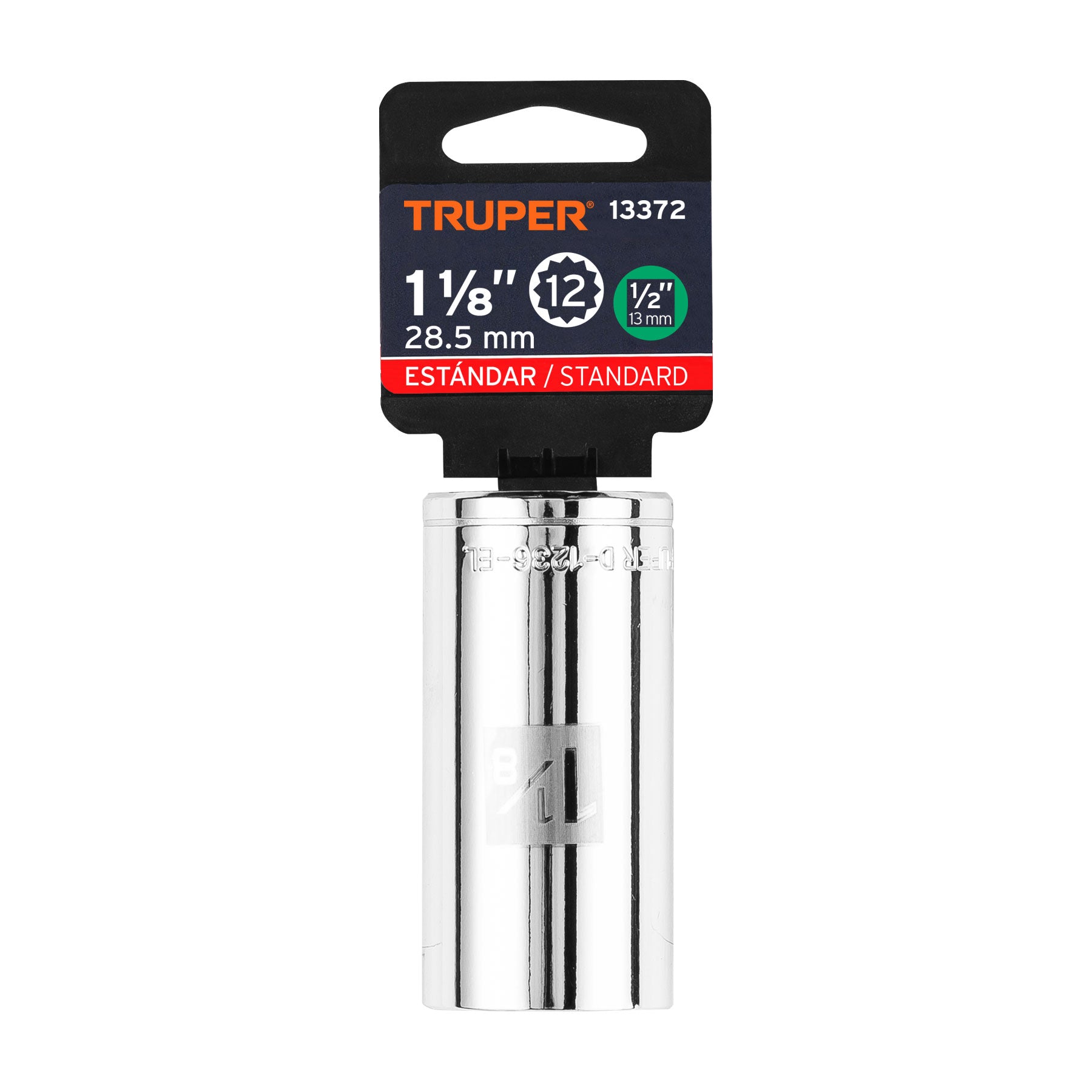 Dado de 12 puntas, largo, cuadro 1/2" de 1-1/8"