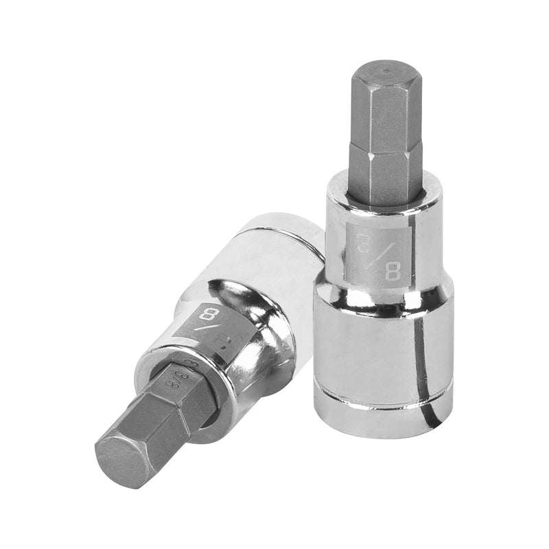 Dados de punta hexagonal, cuadro 1/2" de 3/8"