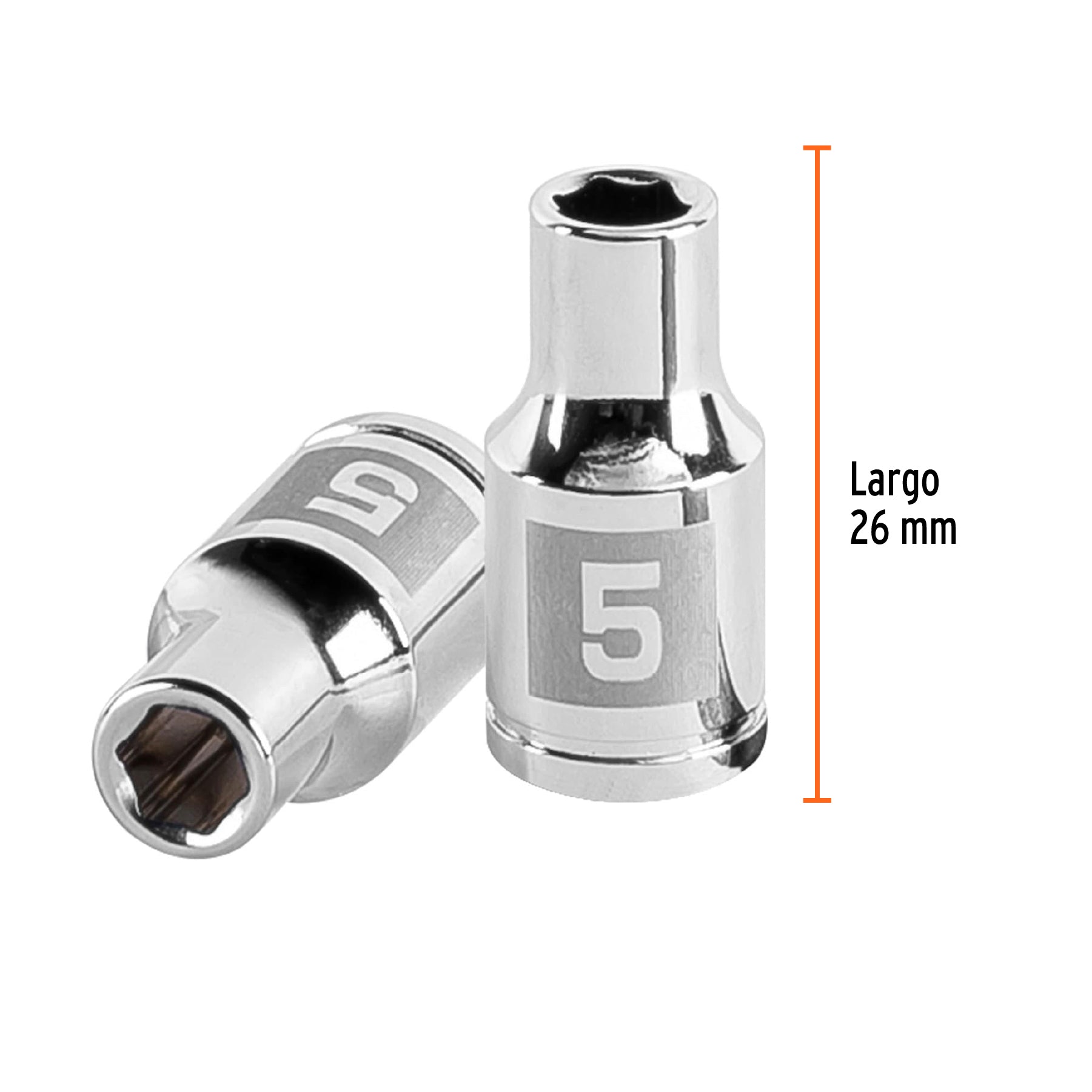 Dado de 6 puntas, cuadro 1/4" de 5mm