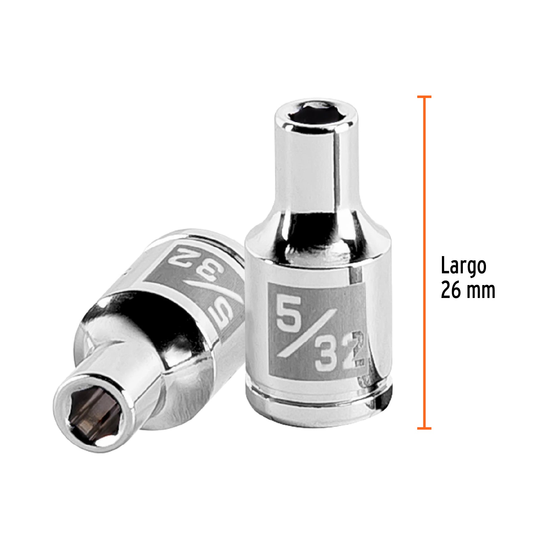 Dado de 6 puntas, cuadro 1/4" de 5/32"