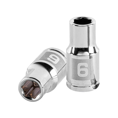 Dado de 6 puntas, cuadro 1/4" de 6mm