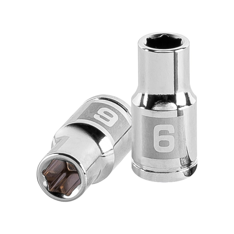 Dado de 6 puntas, cuadro 1/4" de 6mm