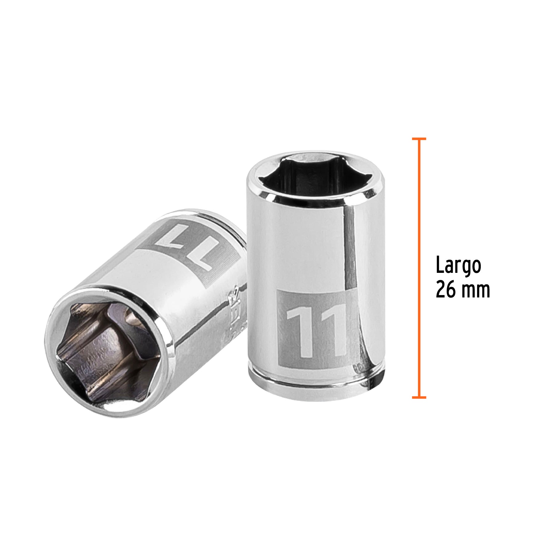Dado de 6 puntas, cuadro 1/4" de 11mm