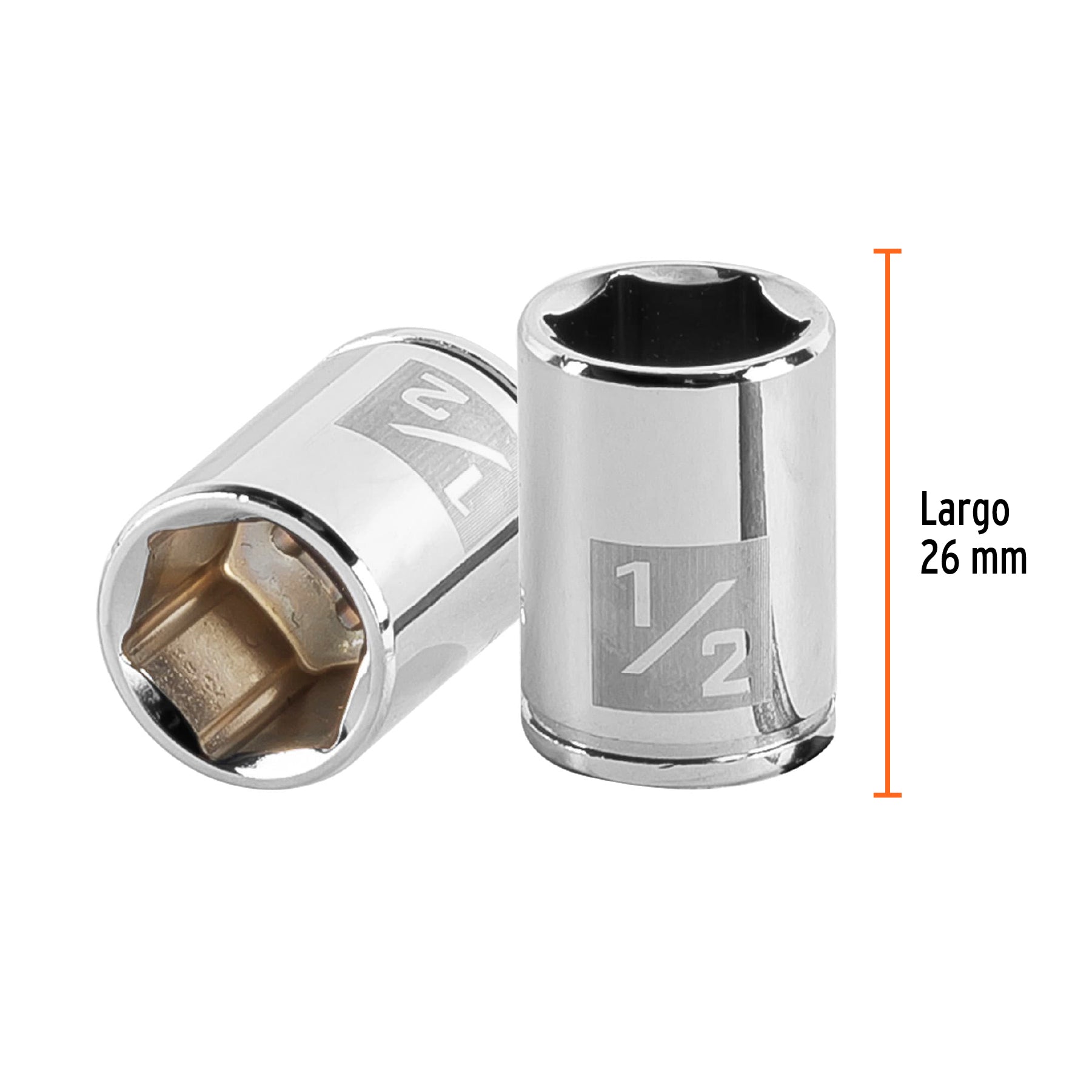 Dado de 6 puntas, cuadro 1/4" de 1/2"