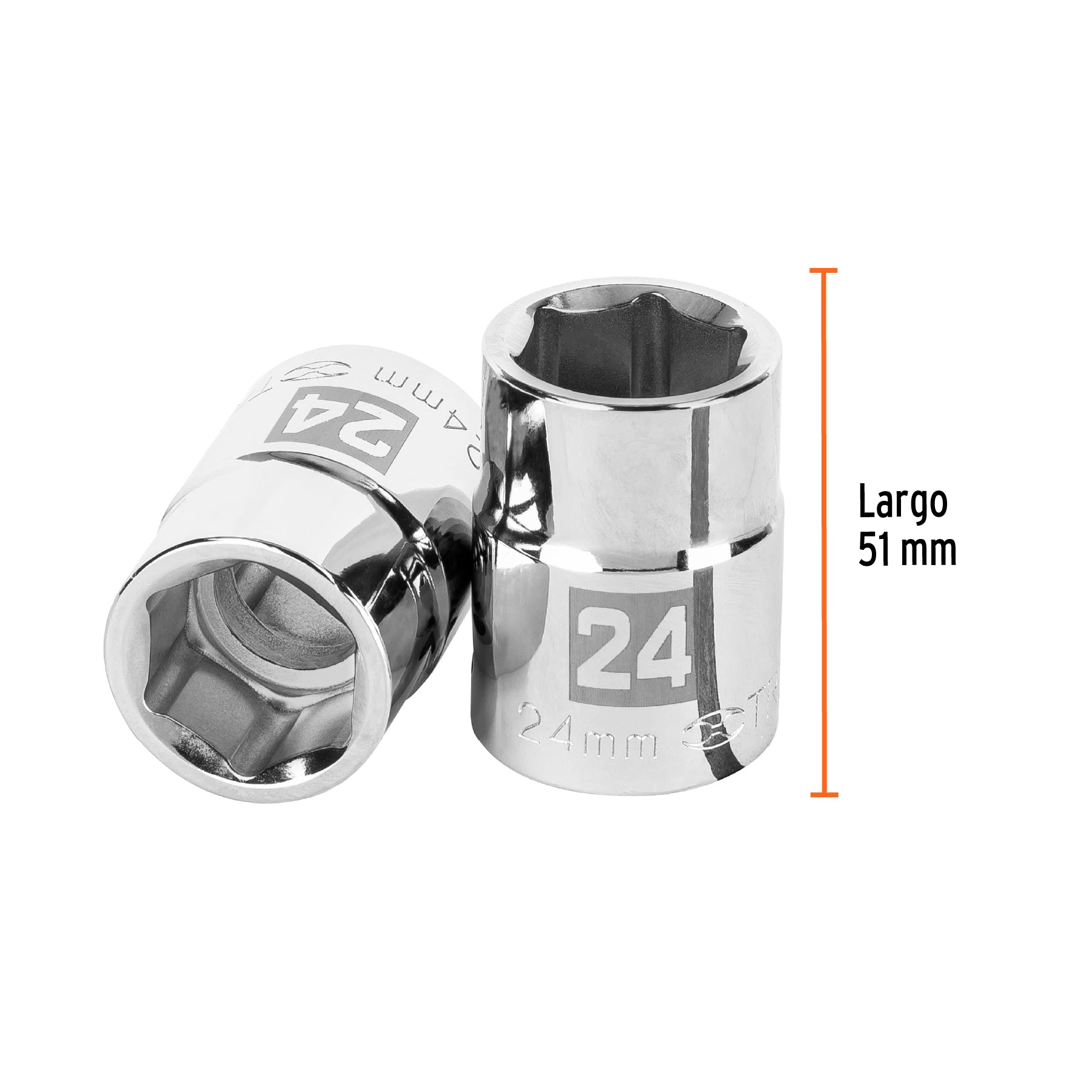 Dado de 6 puntas, cuadro 3/4" de 24mm