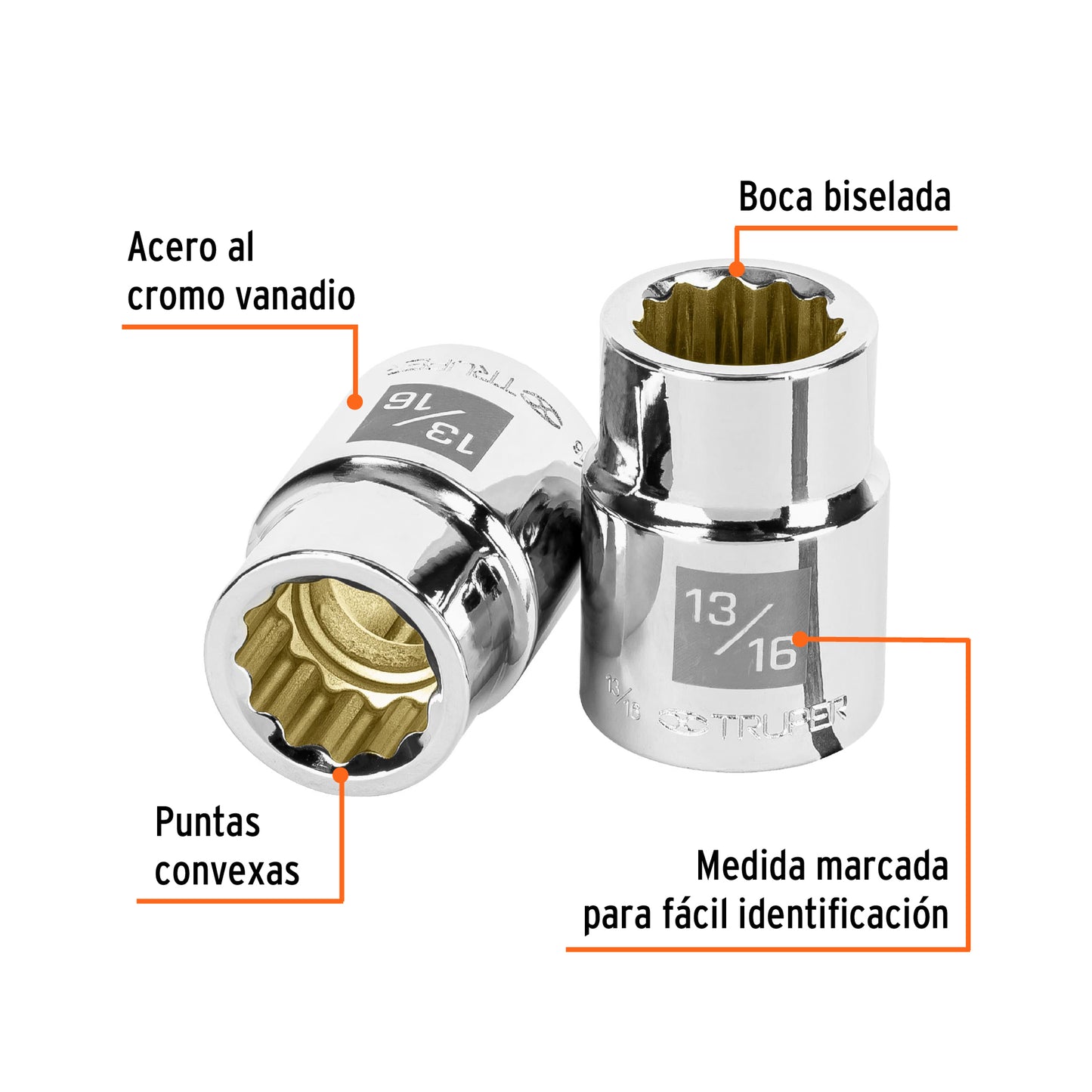 Dado de 12 puntas, cuadro 3/4" de 13/16"