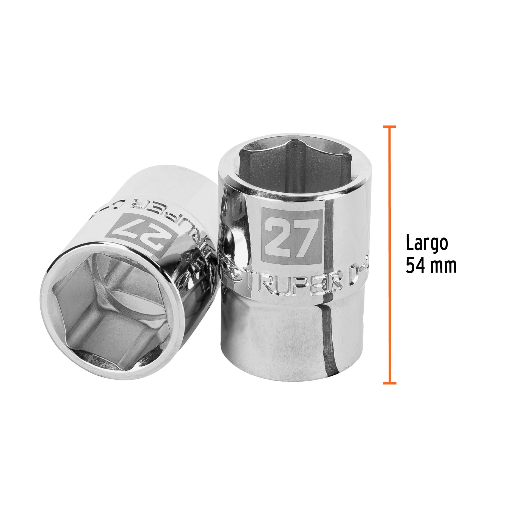 Dado de 6 puntas, cuadro 3/4" de 27mm