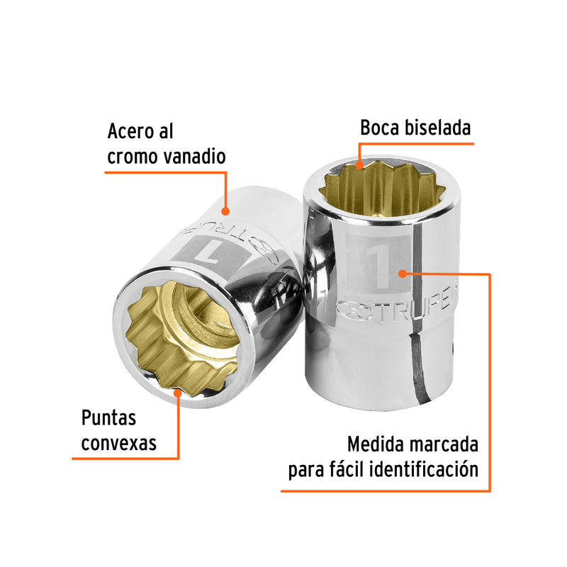 Dado de 12 puntas, cuadro 3/4" de 1"