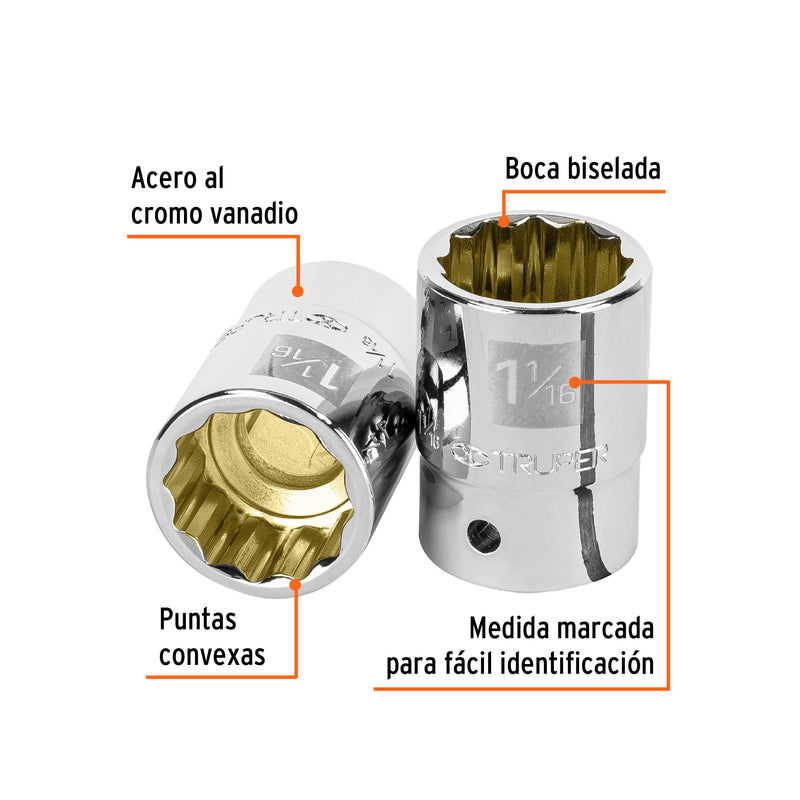 Dado de 12 puntas, cuadro 3/4" de 1-1/16"