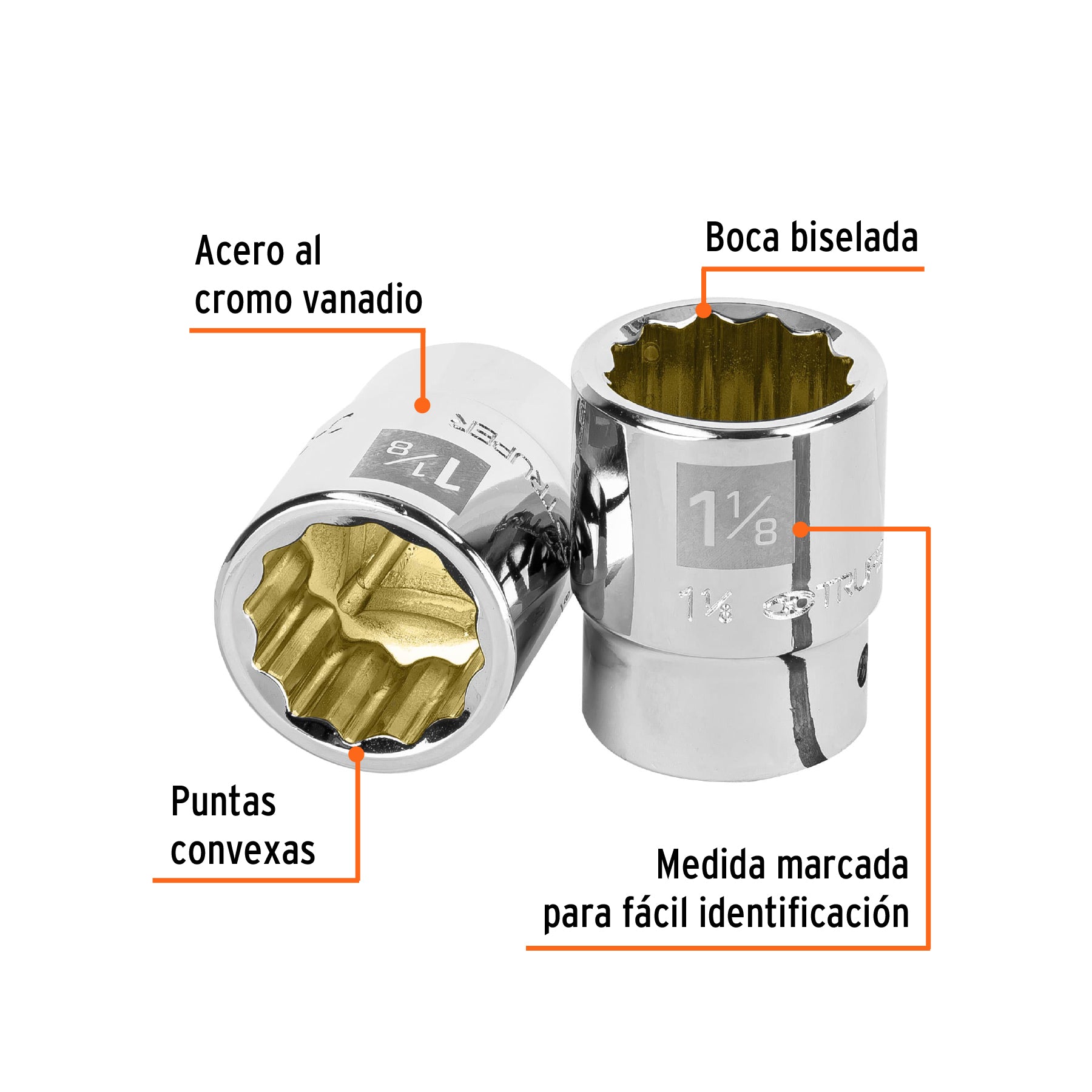 Dado de 12 puntas, cuadro 3/4" de 1-1/8"