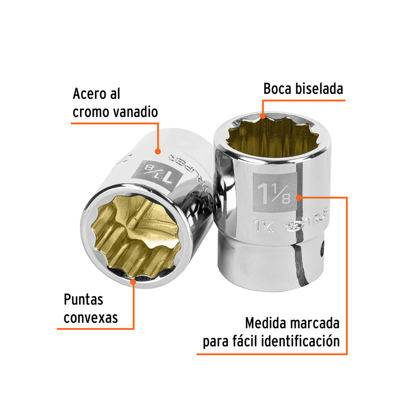 Dado de 12 puntas, cuadro 3/4" de 1-1/8"
