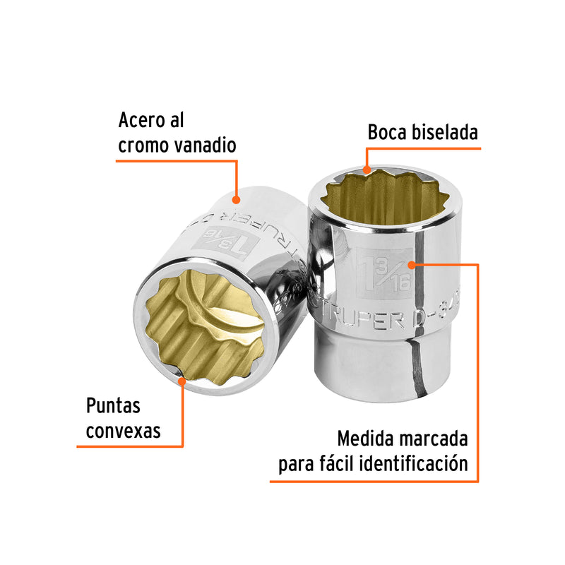 Dado de 12 puntas, cuadro 3/4" de 1-3/16"