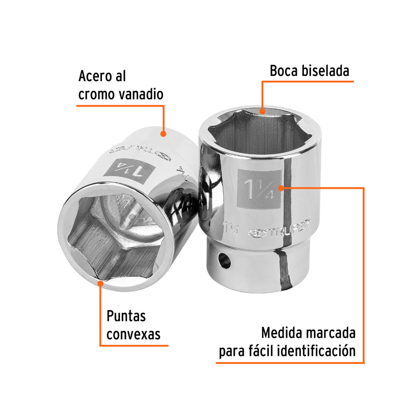 Dado de 6 puntas, cuadro 3/4" de 1-1/4"