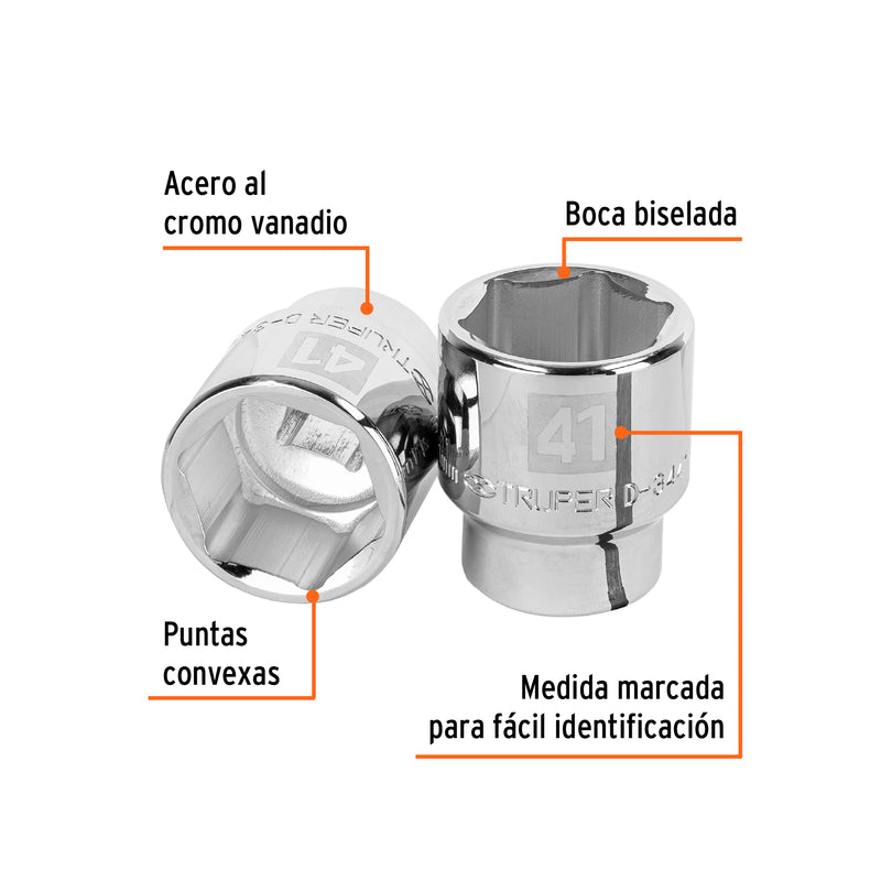 Dado de 6 puntas, cuadro 3/4" de 41mm