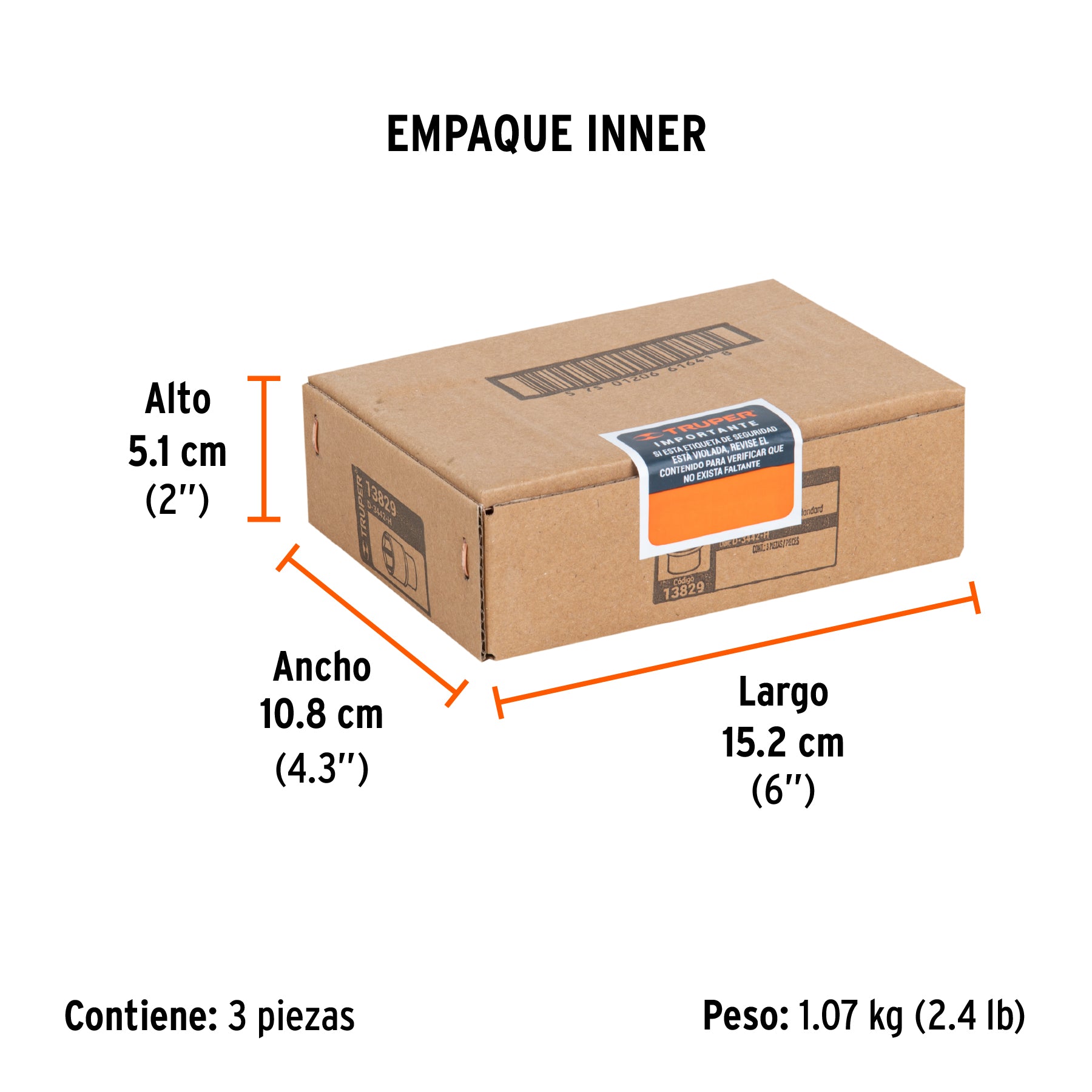 Dado de 6 puntas, cuadro 3/4" de 1-5/16"