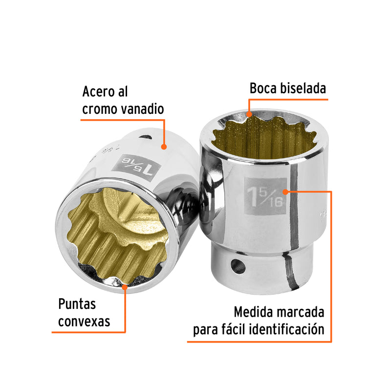 Dado de 12 puntas, cuadro 3/4" de 1-5/16"