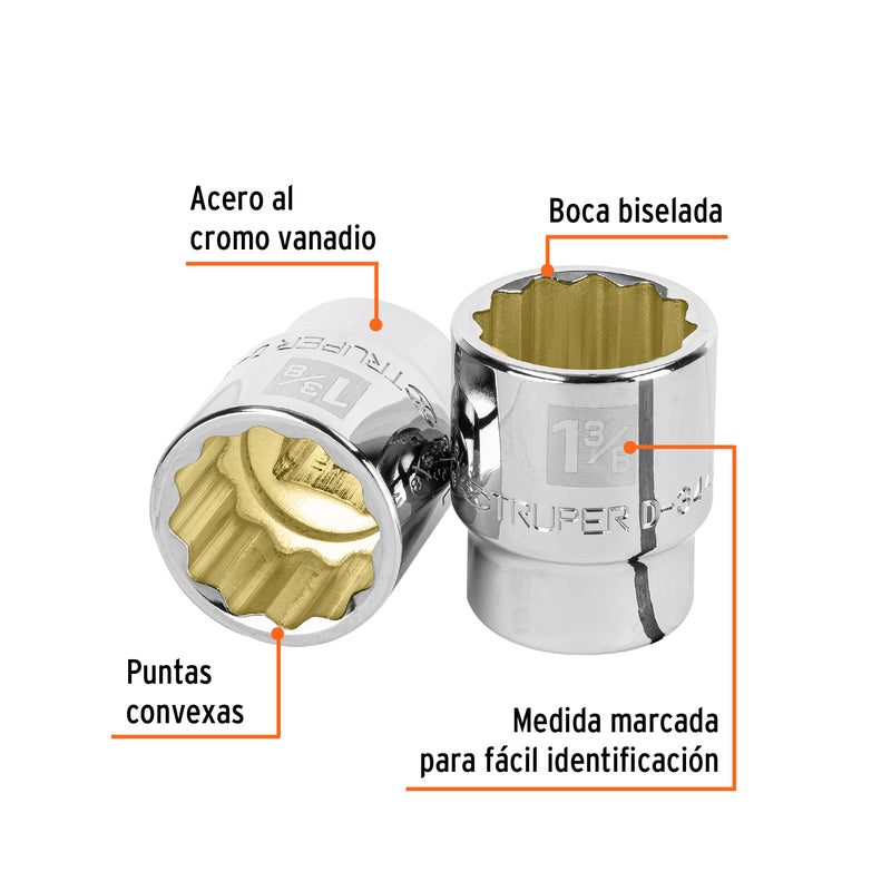 Dado de 12 puntas, cuadro 3/4" de 1-3/8"