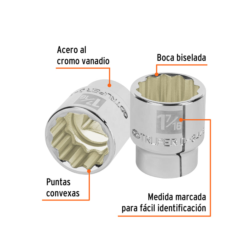 Dado de 12 puntas, cuadro 3/4" de 1-7/16"